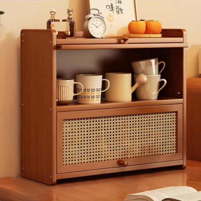 에스제이제인 홈카페 우드 주방 정리 수납 선반, TYPE 4, 1개