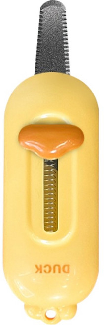 월드크린 자석 오토락 오리 택배칼 옐로우, 1개