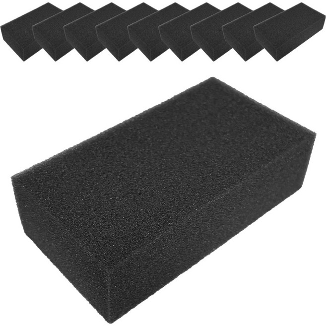 월드크린 미용실 도톰 스펀지 L, 블랙, 10개