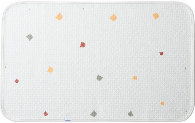 Bombom 유아용 기저귀갈이대 순면 방수패드, 곰돌이, 1개