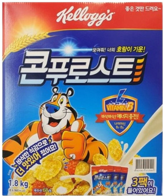 Kellogg's 家樂氏 FROSTIES 東尼玉米片 3入, 1.8kg, 1個