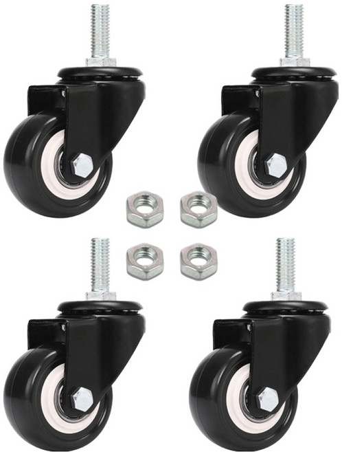 엠파이어 저소음 우레탄 캐스터 A BOLTIX40 M8 바퀴 회전, 4개
