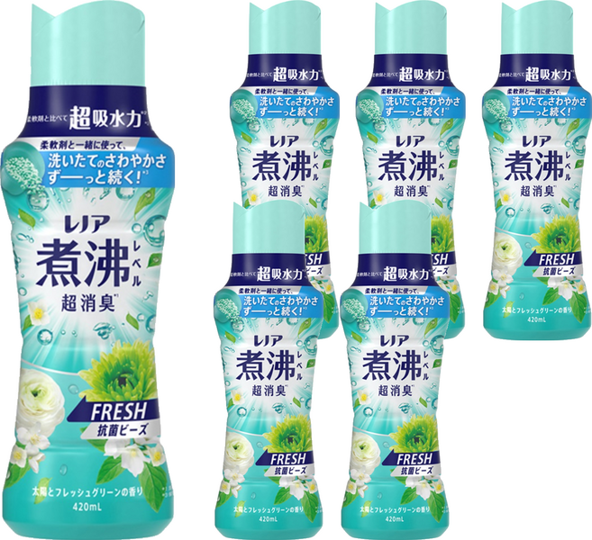 (箱售) Lenor 蘭諾 日本原裝進口 煮沸衣物香香豆 綠色清香, 420ml, 6個