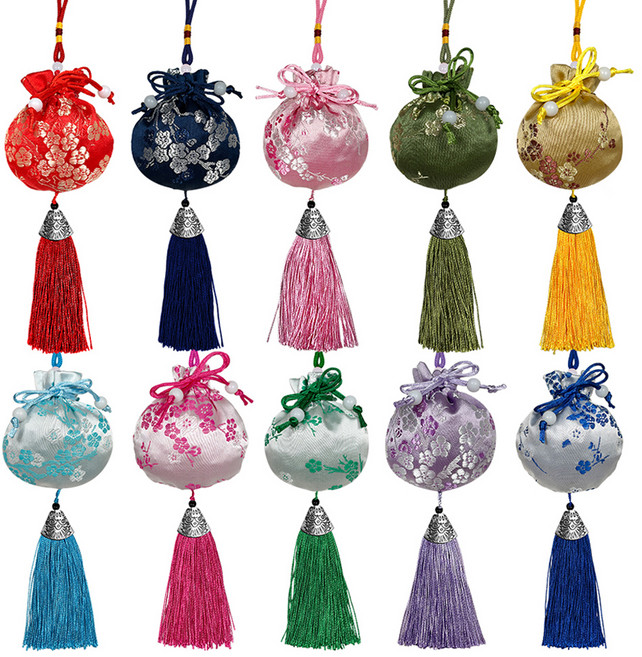 리드홈 전통 화문 미니 복주머니 설날 새뱃돈 기념품 파우치 10종 세트, 레드, 네이비, 핑크, 올리브, 골드, 스카이, 핫핑크, 그린, 퍼플, 블루, 1세트