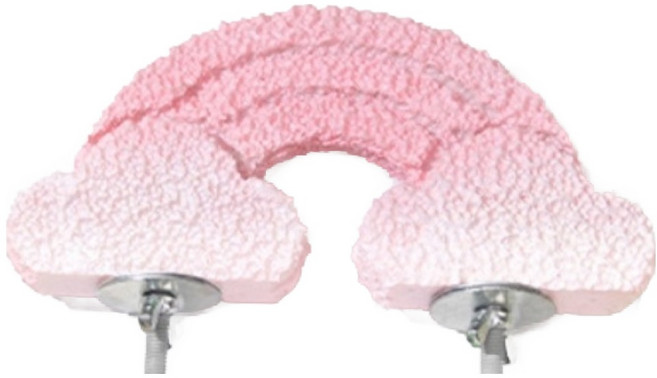 루나벨 새 무지개 그라인딩 발톱갈이 횃대, 파스텔 핑크, 1개