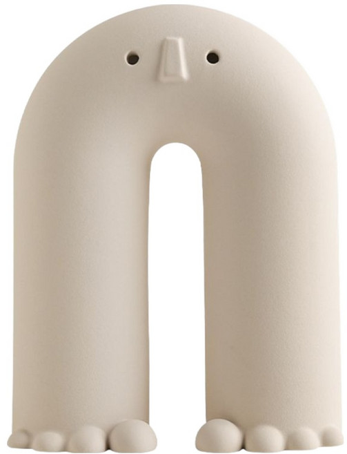 Habibi 小眼睛鼻子裝飾陶瓷花瓶 大底座, 單一顏色