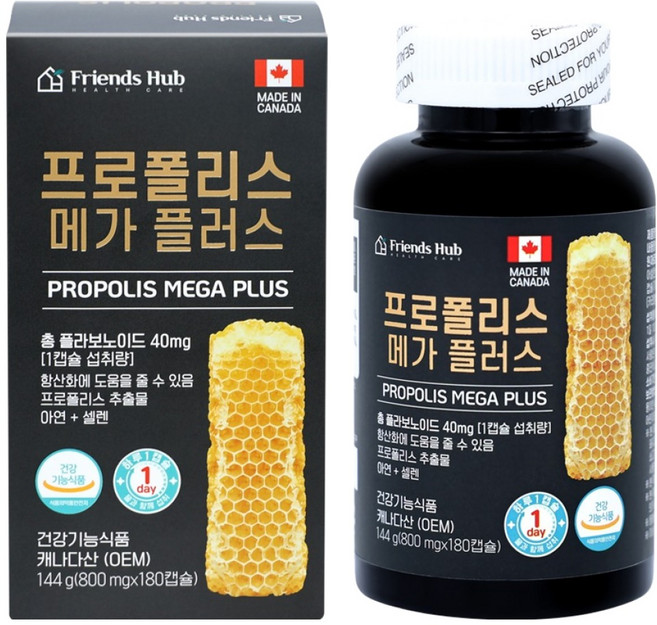 프렌즈허브 프로폴리스 메가 플러스 144g, 1개, 180정