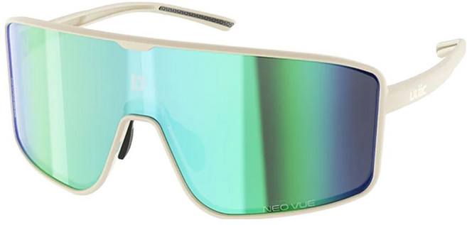 ULac OTAKU 跑步自行車變色鏡面太陽眼鏡, 1個, 米白色 + 亮藍色