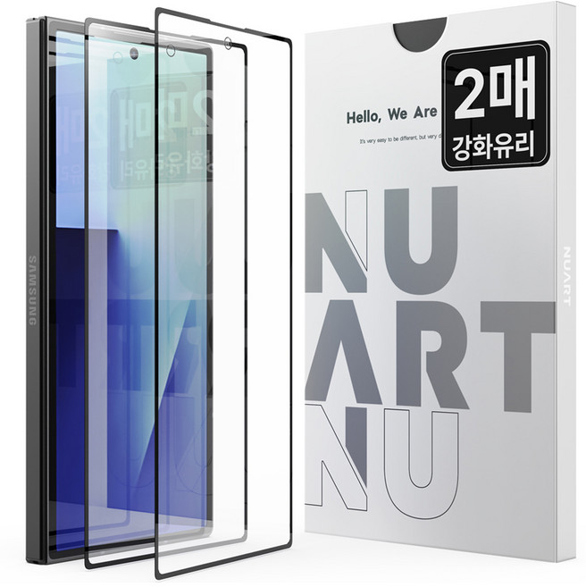 누아트 9H 2.5D 강화유리 휴대폰 액정보호필름, 2개