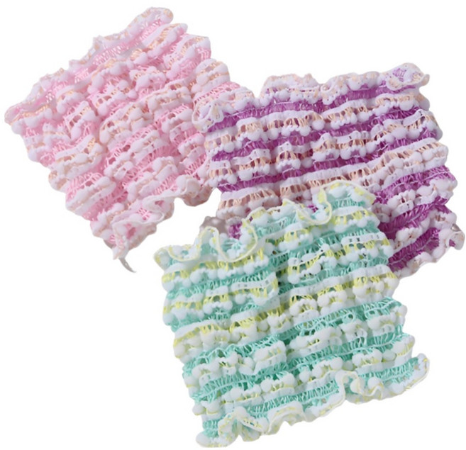 꾸지 가볍고 편한 세안 머리띠 터번 3종 세트, 핑크, 퍼플, 그린, 1세트