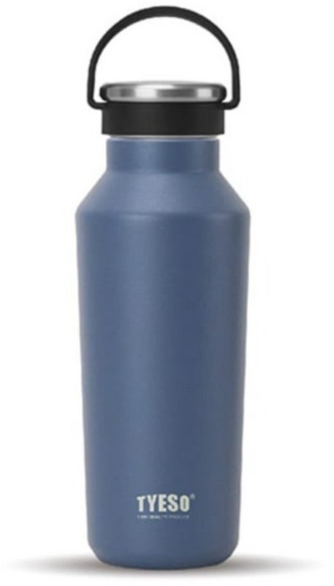 TYESO 泰碩 304不鏽鋼運動保溫瓶, 深灰藍, 500ml, 1個