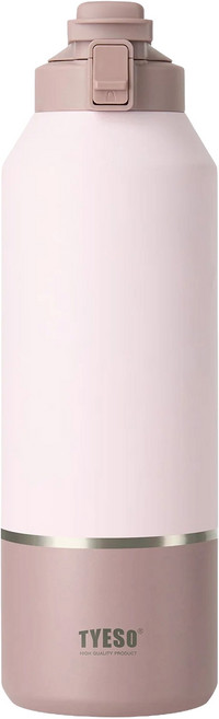 TYESO 泰碩 304不鏽鋼大容量保溫運動水壺, 拼色粉, 2000ml, 1個