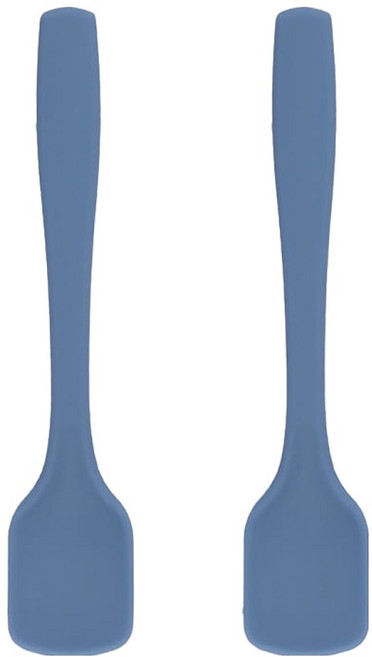 COZY TABLE 韓國製矽膠優格迷你湯匙 15cm, 2個, 深藍色