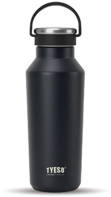 TYESO 泰碩 304不鏽鋼運動保溫瓶, 瑪瑙黑, 500ml, 1個