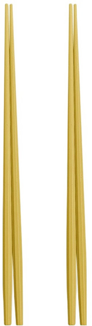 코지테이블 국산 에센셜 PPS 열탕소독 육각 젓가락, 2개, 단품, 옐로우