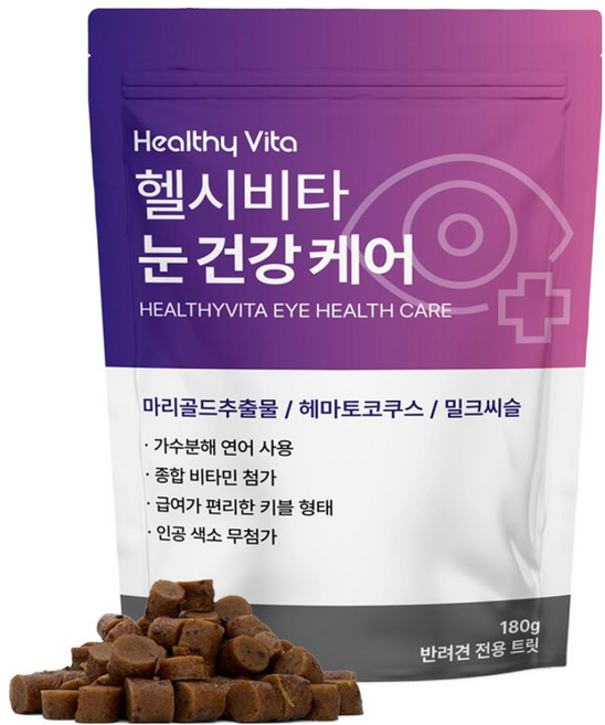 헬시비타 강아지 눈 건강 케어 영양제, 1개, 눈물/눈건강, 180정