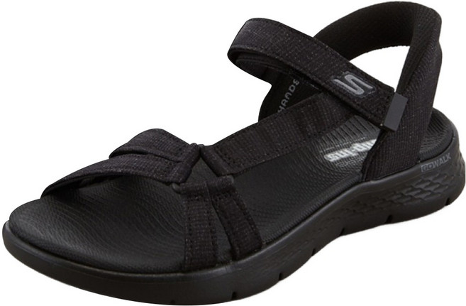 SKECHERS 女款 GO WALK 系列彈性涼鞋 SP0WSCGM38, 黑色, 230