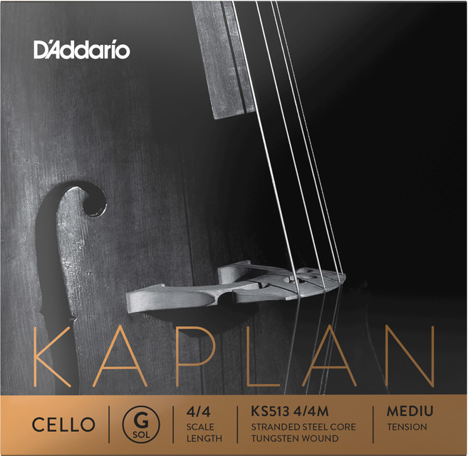 D'Addario 卡普蘭 大提琴絃 4/4M 單弦 G弦 423303, 1個, 單一顏色, KS513