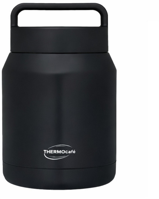 THERMOcafe 凱菲 不鏽鋼真空保溫罐 TCHF-650-BK, 墨夜黑, 1個, 650ml