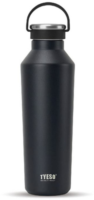 TYESO 泰碩 304不鏽鋼運動保溫瓶, 瑪瑙黑, 1個, 750ml