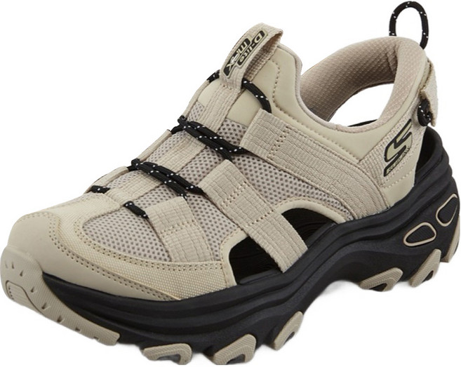 SKECHERS 女款 D'Lites Max 涼鞋 SP0WSCGM39, 灰褐色黑色, 260