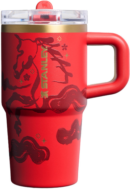 STANLEY 防漏吸管隨手杯, 赤駒紅, 1個, 590ml