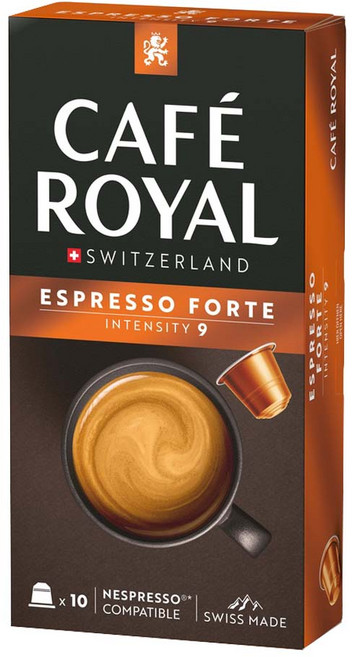 CAFE ROYAL 芮耀咖啡 瑞士產 精品咖啡 特濃義式濃縮膠囊咖啡, 5.2g, 10個裝, 1組