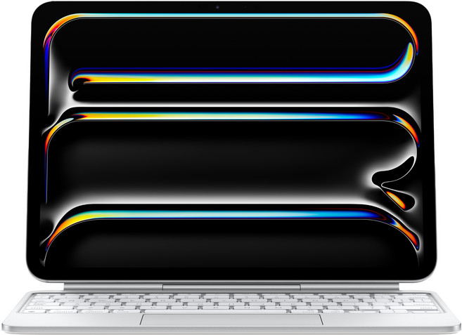 Apple Magic Keyboard 巧控鍵盤 適用 iPad Pro 11吋 M5 注音, 製造商軸, MWR03TA/A, 白色