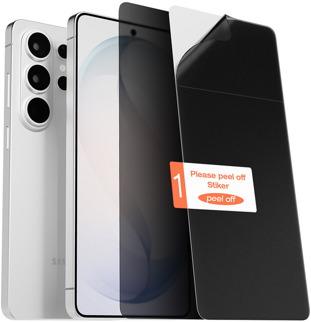 구스페리 사생활보호 저반사 지문방지 매트 TPU 휴대폰 액정보호필름 투명 2p 세트, 1세트