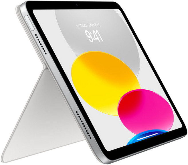 Apple Magic Keyboard Folio 巧控鍵盤雙面夾 適用 iPad A16 注音, 製造商軸, MQDP3TA/A, 白色