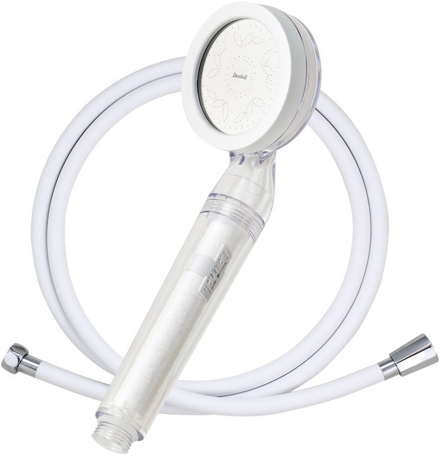 Dewbell Shower Ae Wise 蓮蓬頭 + 蓮蓬頭軟管 2m S800-C-WH, 白色, 1套