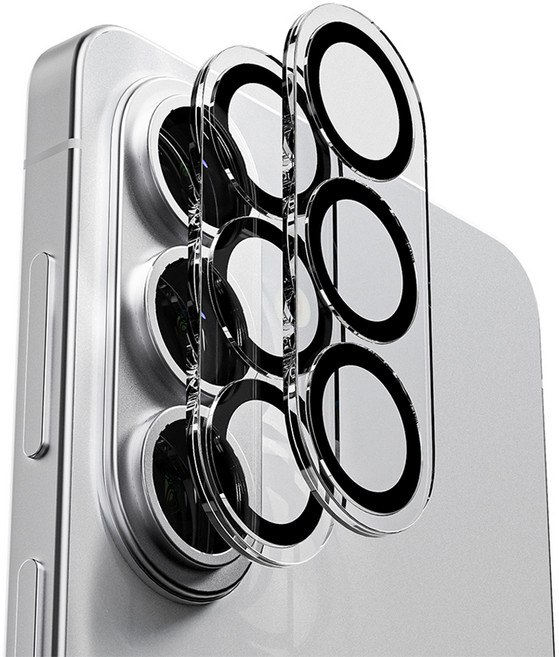 구스페리 빛번짐 차단 블랙써클 카메라 렌즈 풀커버 강화유리 휴대폰 액정보호필름 2p 세트, 1세트