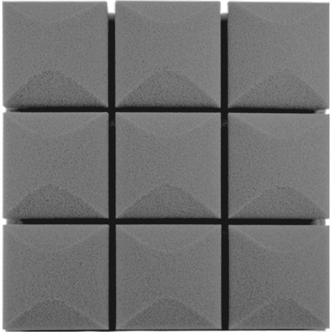 Anuro 3D方塊高級隔音吸音材 30 x 30 x 5 cm, 灰色, 1個