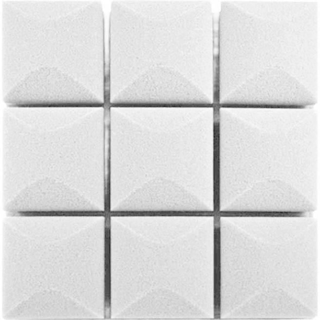 Anuro 3D方塊 高級高密度隔音吸音材 30 x 30 x 5 cm, 白色, 1個