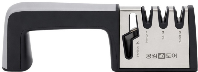 GONGGAMSTORE 4合1頂級多功能剪刀磨刀器, 黑色, 1個