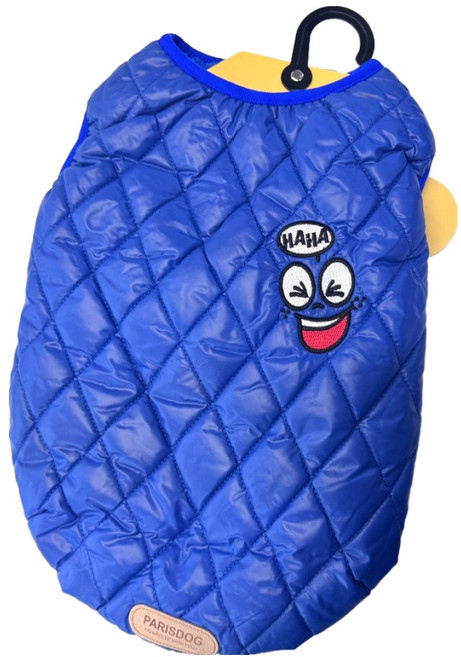 패리스독 반려동물 이모션 경량 패딩, 블루, 1개