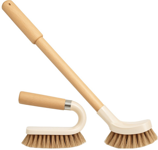 생활공식 욕실 바닥솔 + 청소솔 세트, 우드, 1세트