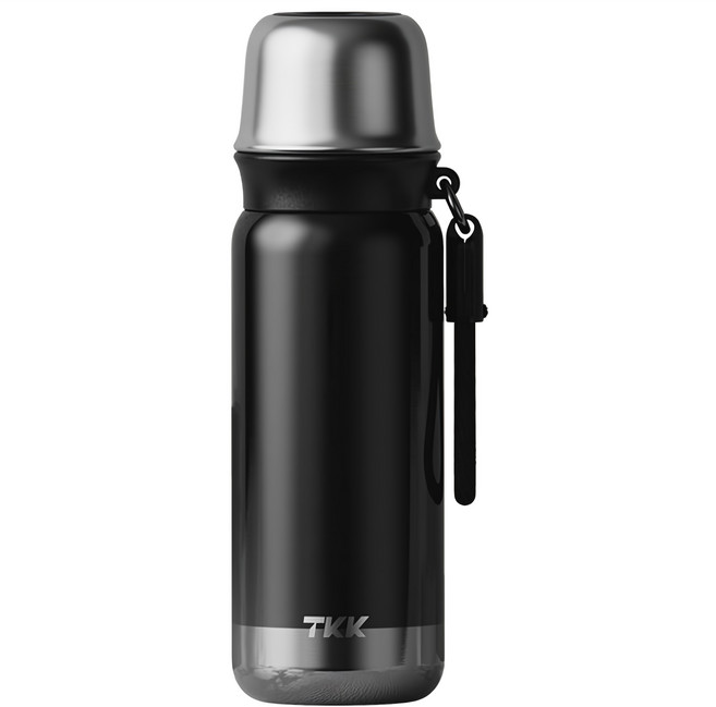 TKK 悅途附杯保溫瓶 316不鏽鋼, 星空灰, 1個, 500ml