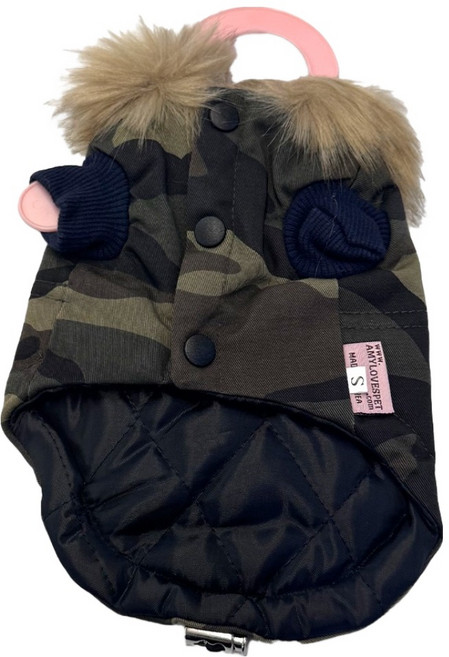 에이미러브즈펫 반려동물 카모 야상 조끼, 혼합색상, 1개