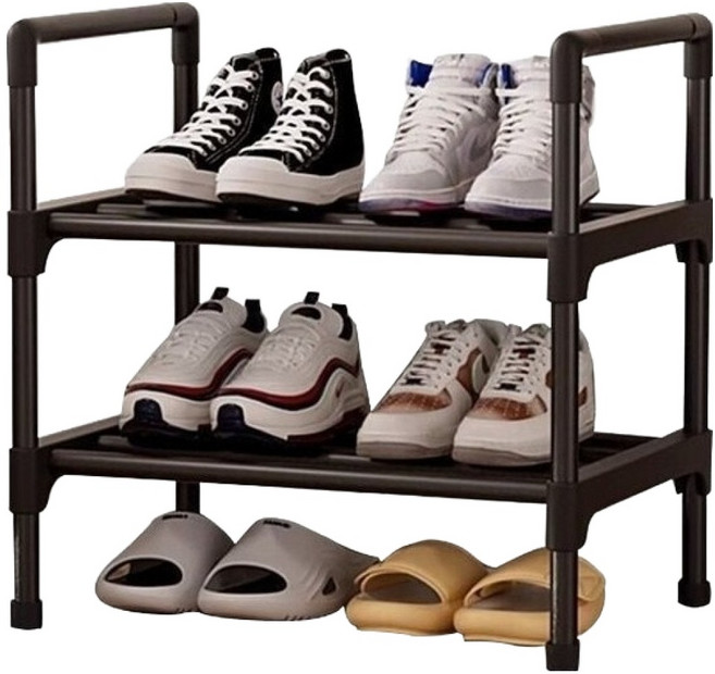 BenF Home 신발 정리대 2단 45cm, 1개, 블랙