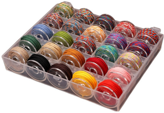 코오미 매듭 실 팔찌 만들기 나일론 재료 25색 세트 1mm x 3m 5W0940, 혼합색상, 1세트