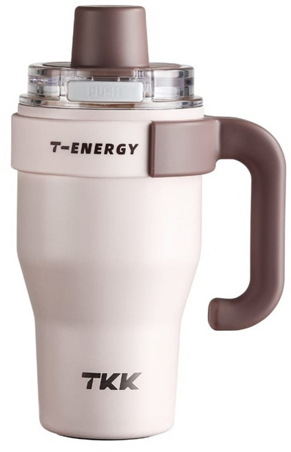 TKK T-One彈蓋冰霸杯 316不鏽鋼, 初春粉, 1個, 800ml