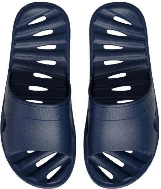온트리 남성용 EVA 물빠짐 플립 욕실화, 블루, 1개