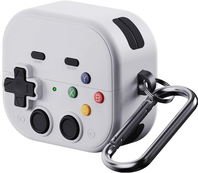 칸탐 갤럭시 버즈3 / 버즈3 프로 잠금 레트로 분실 방지 보호 커버 케이스, 1개, 화이트