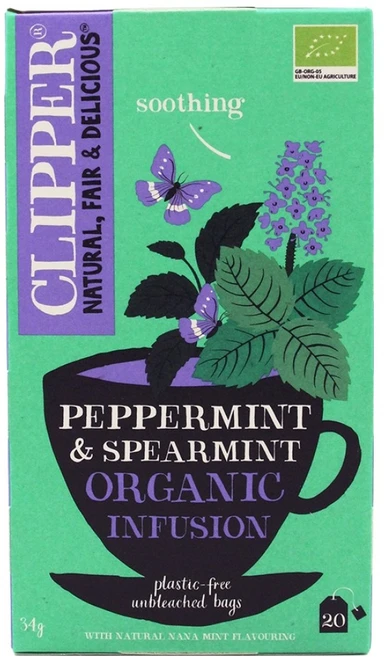 클리퍼 유기농 페퍼민트 앤 스피어민트, 1.7g, 1개, 20개입 - 쿠팡