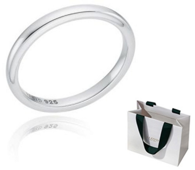 로이드 여성용 베이직 엥게이지 반지 2mm + 쇼핑백