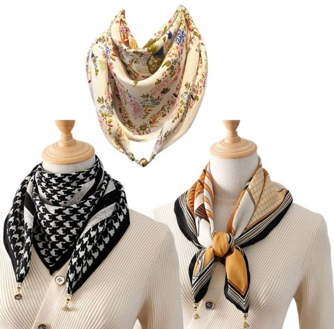 Afecto 迷你小巧磁吸絲巾3件組