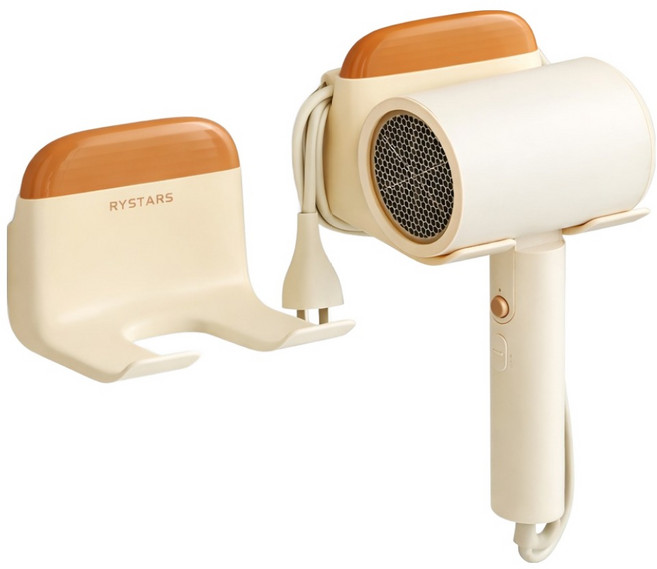 이고다 모던핏 욕실 드라이기 거치대, 바닐라 옐로우, 1개