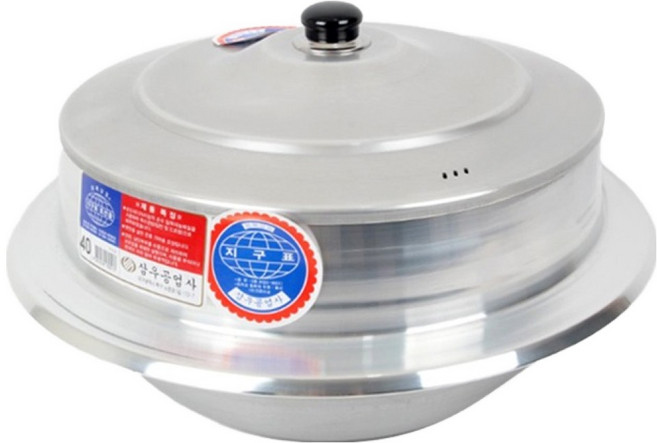 지구표 판솥, 백색, 1개, 39.5cm