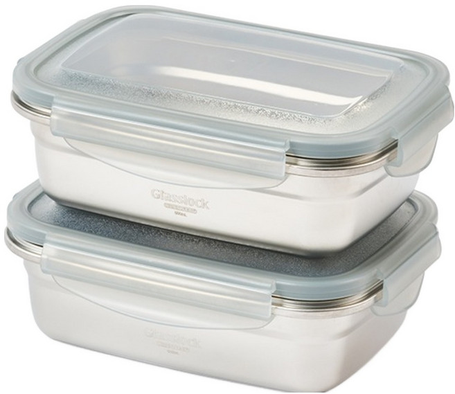 글라스락 셰프토프 클리드 스텐밀폐용기, 2개, 550ml